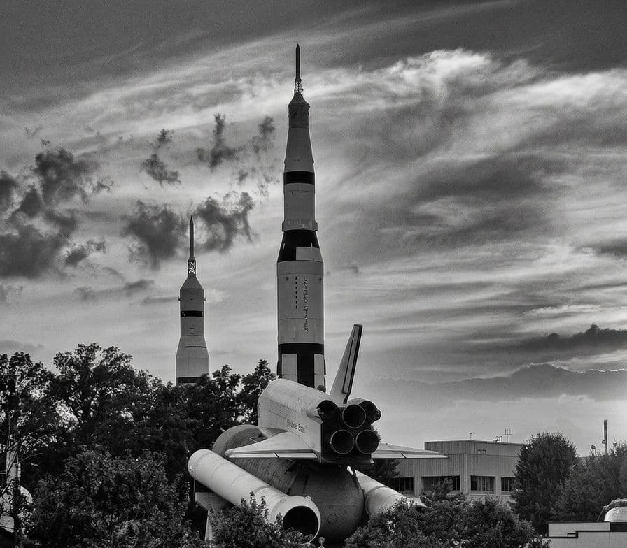 Saturn V rocket at the U.S. Space and Rocket Center in Huntsville, Alabama — the Rocket City
